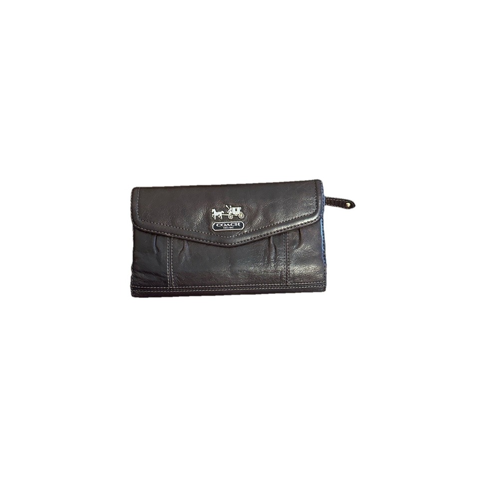 Coach Women's Leather Wallet Dark Brown
